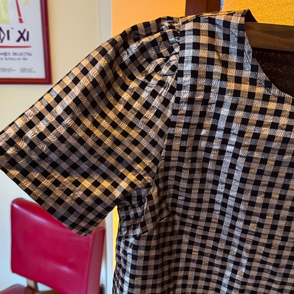 J. Crew Black & White Short-Sleeve Top - Picture 3 of 4